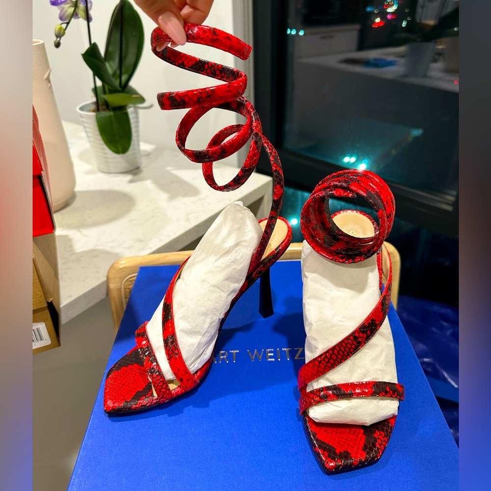 Stuart Weitzman 100 wrap beatrix sandal